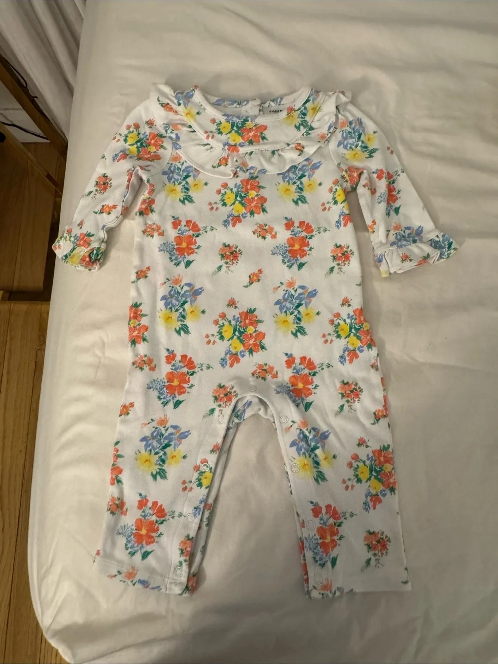 Janie and Jack Floral Ruffle Romper | 6–12 Months